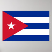 Poster avec Drapeau de Cuba (Devant)