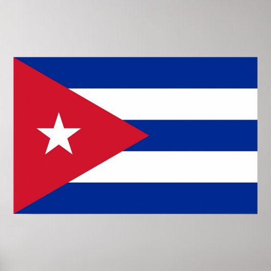 Poster avec Drapeau de Cuba (Devant)
