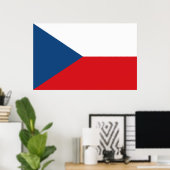 Poster avec Drapeau de Czechia (Bureau à domicile)