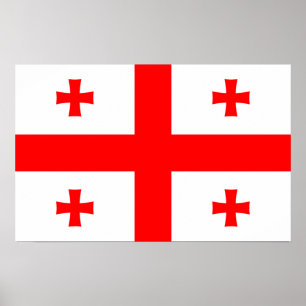 Poster avec Drapeau de Géorgie
