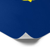 Poster avec Drapeau de l'Indiana, U.S.A. (Coin)