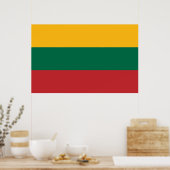 Poster avec Drapeau de Lituanie (Cuisine)