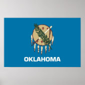 Poster avec Drapeau de l'Oklahoma, U.S.A. (Devant)
