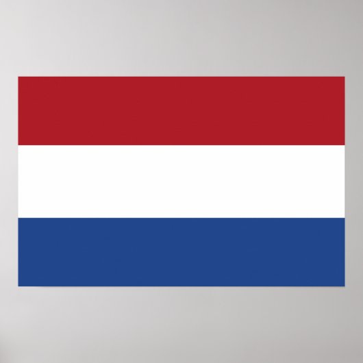 Poster avec Drapeau de Pays-Bas (Devant)