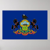 Poster avec Drapeau de Pennsylvanie, U.S.A. (Devant)