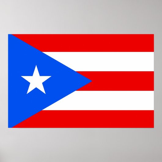 Poster avec Drapeau de Porto Rico, États-Unis (Devant)