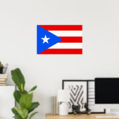 Poster avec Drapeau de Porto Rico, États-Unis (Bureau à domicile)