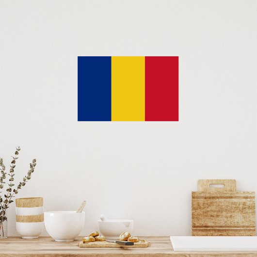 Poster avec Drapeau de Roumanie (Cuisine)