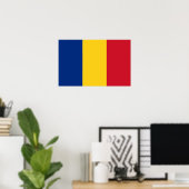 Poster avec Drapeau de Roumanie (Bureau à domicile)