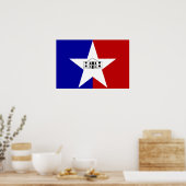 Poster avec Drapeau de San Antonio City, USA (Cuisine)