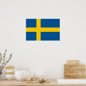 Poster avec Drapeau de Suède (Cuisine)