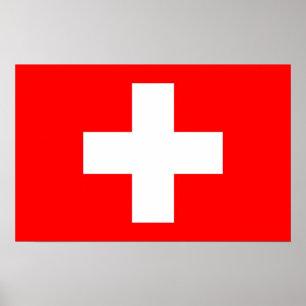 Poster avec Drapeau de Suisse