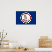 Poster avec Drapeau de Virginie, U.S.A. (Cuisine)