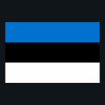 Poster avec Drapeau d'Estonie<br><div class="desc">Apportez une audacieuse dose de fierté nationale à votre espace avec cette affiche patriotique avec le vibrant drapeau de l'Estonie ! Conçu pour faire une déclaration, ce poster accrocheur affiche magnifiquement les rayures bleues, noires et blanches emblématiques du drapeau estonien. Que ce soit dans une chambre, un bureau, une salle...</div>