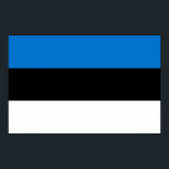 Poster avec Drapeau d'Estonie<br><div class="desc">Apportez une audacieuse dose de fierté nationale à votre espace avec cette affiche patriotique avec le vibrant drapeau de l'Estonie ! Conçu pour faire une déclaration, ce poster accrocheur affiche magnifiquement les rayures bleues, noires et blanches emblématiques du drapeau estonien. Que ce soit dans une chambre, un bureau, une salle...</div>