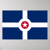 Poster avec Drapeau d'Indianapolis, USA (Devant)