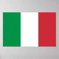 Poster avec Drapeau d'Italie