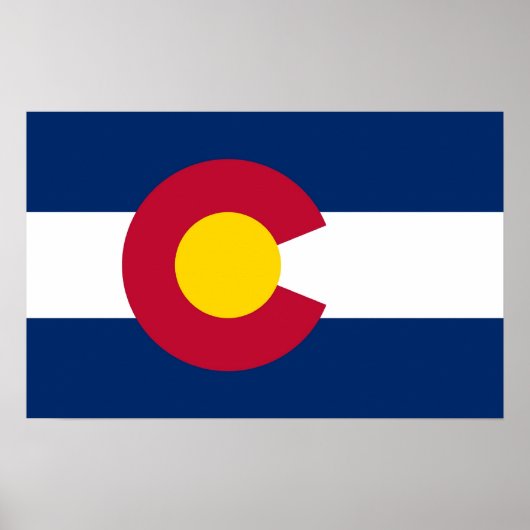 Poster avec Drapeau du Colorado, U.S.A. (Devant)