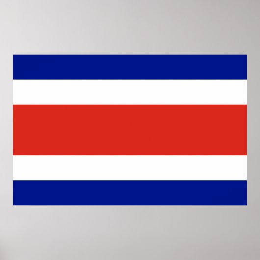 Poster avec Drapeau du Costa Rica (Devant)