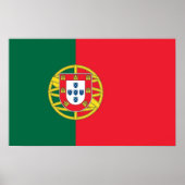 Poster avec Drapeau du Portugal (Devant)