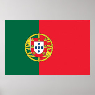 Poster avec Drapeau du Portugal