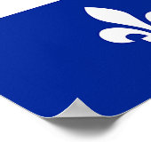 Poster avec Drapeau du Québec, Canada (Coin)