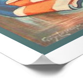 Poster avec drapeau Vintage du Royaume-Uni (Coin)