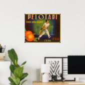 Poster avec Étiquette espagnol Crate Imprimer pour (Bureau à domicile)