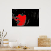 Poster avec fille Cool Version imprimable Deux (Cuisine)