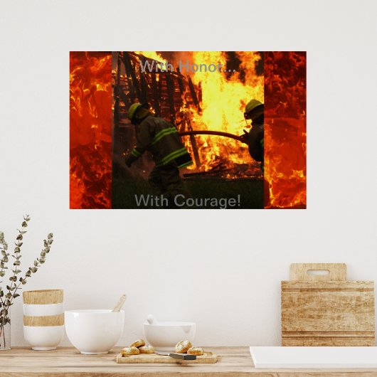 Poster Avec honneur... Avec courage ! (Cuisine)