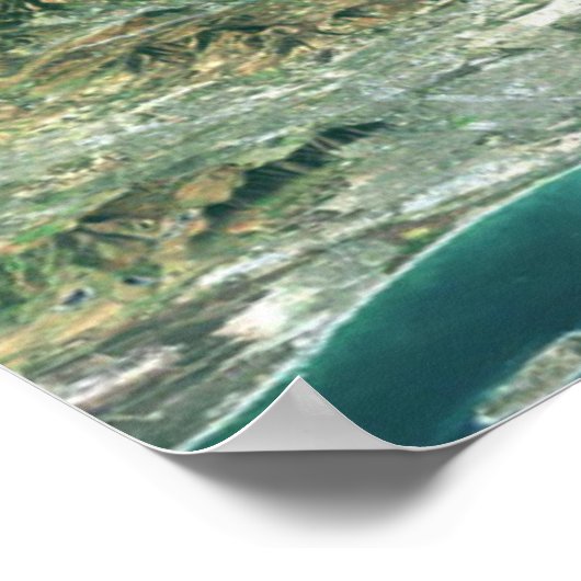 Poster Avec Image Satellite Sur Le Cap (Coin)