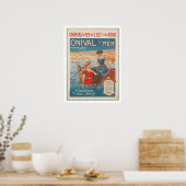 Poster avec impression estivale Vintage de France (Cuisine)