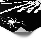 Poster avec la chemise araignée drôle squelette d'Hallowe (Coin)