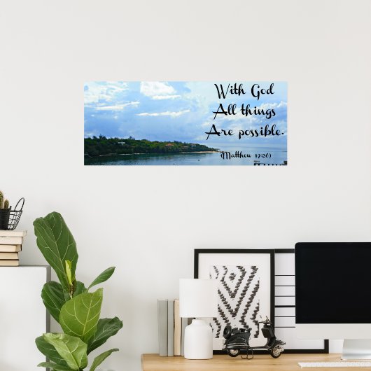 Poster Avec l'affiche de Dieu (Bureau à domicile)