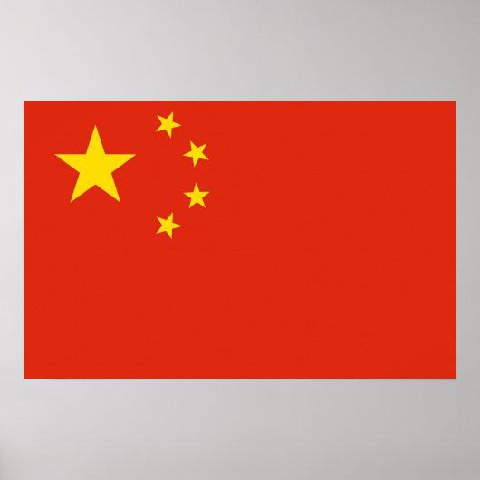 Poster avec le drapeau de la Chine (Devant)