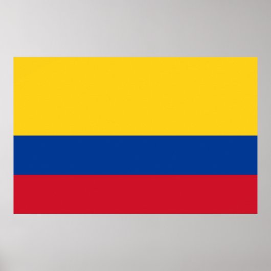 Poster avec le drapeau de la Colombie (Devant)