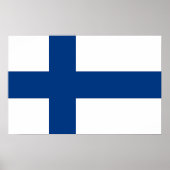 Poster avec le drapeau de la Finlande (Devant)
