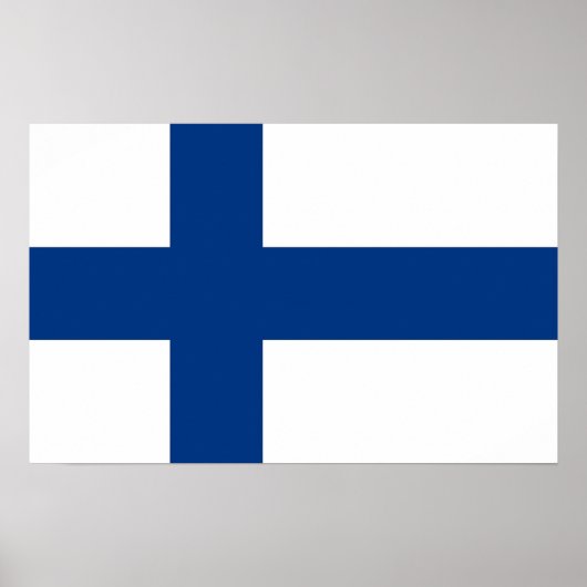 Poster avec le drapeau de la Finlande (Devant)