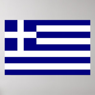Poster avec le drapeau de la Grèce