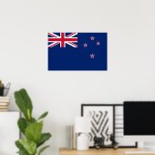 Poster avec le drapeau de la Nouvelle-Zélande (Bureau à domicile)