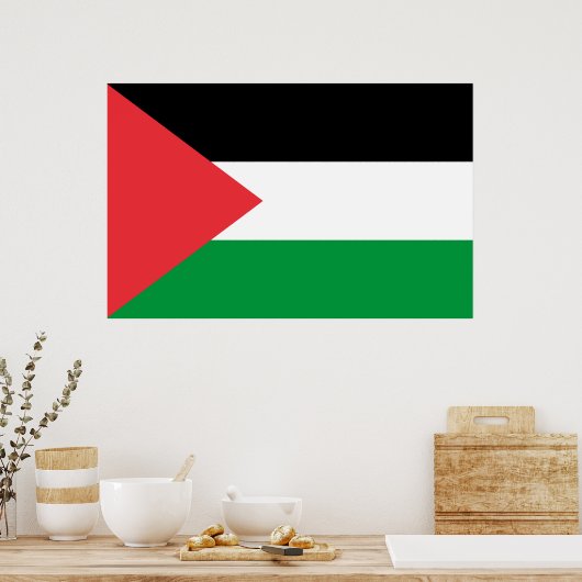Poster avec le drapeau de la Palestine (Cuisine)