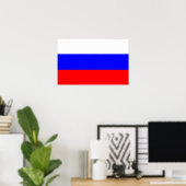 Poster avec le drapeau de la Russie (Bureau à domicile)