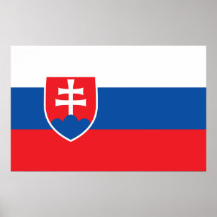 Poster avec le drapeau de la Slovaquie