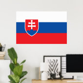 Poster avec le drapeau de la Slovaquie (Bureau à domicile)
