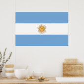 Poster avec le drapeau de l'Argentine (Cuisine)