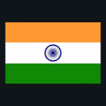 Poster avec le drapeau de l'Inde<br><div class="desc">Belle énorme affiche avec drapeau de l'Inde. Ce produit est personnalisable.</div>