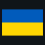 Poster avec le drapeau de l'Ukraine<br><div class="desc">Belle énorme affiche avec le drapeau de l'Ukraine. Ce produit est personnalisable.</div>