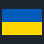 Poster avec le drapeau de l'Ukraine<br><div class="desc">Belle énorme affiche avec le drapeau de l'Ukraine. Ce produit est personnalisable.</div>