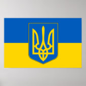 Poster avec le drapeau de l'Ukraine (Devant)