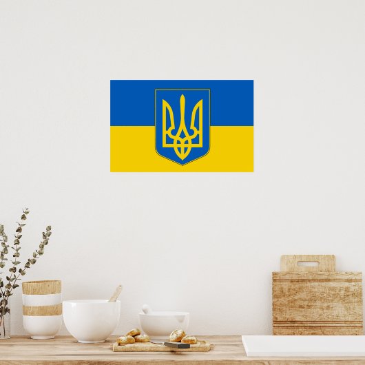 Poster avec le drapeau de l'Ukraine (Cuisine)